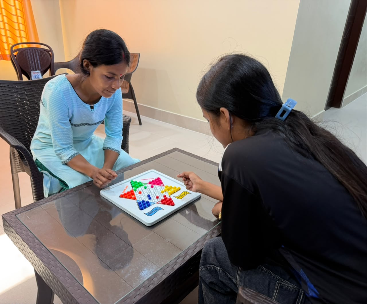 Indoor Chinese Checkers Activity at AROHAN
